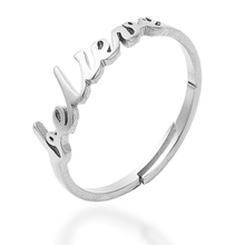 Load image into Gallery viewer, Believe Adjustable Ring Gold and Silver
