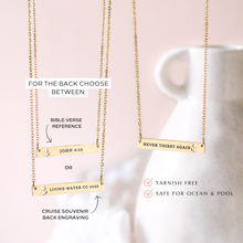 Load image into Gallery viewer, &#39;Never Thirst Again&#39; Necklace in Gold, Silver, &amp; Rose Gold
