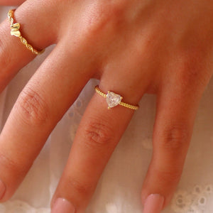 Love at First Sight Adjustable Ring in Gold and Silver