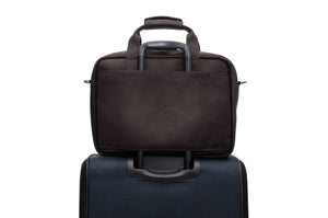 León Full Grain Leather Briefcase / Messenger Bag