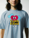 Faith-Filled T-Shirt (Clear Blue)