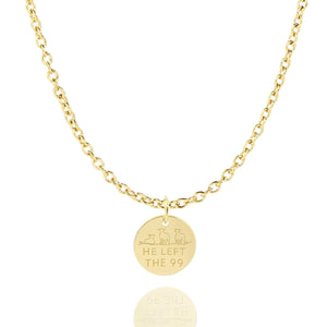 'He Left The 99' Necklace in Gold, Silver & Rose Gold