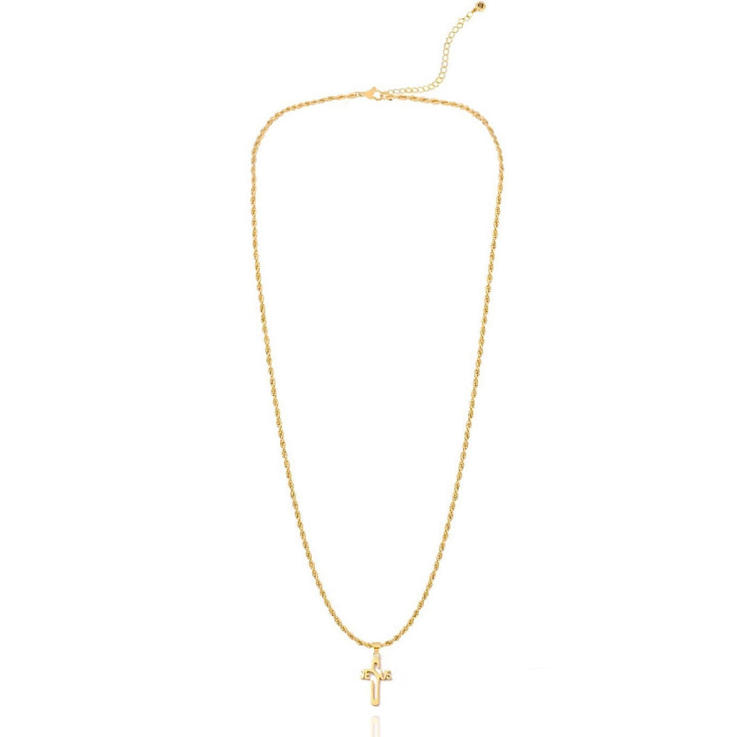 Almighty Jesus Necklace in Gold