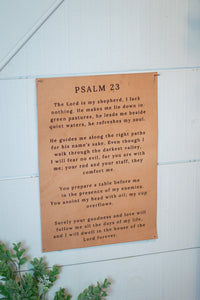 Psalm 23 Leather Sign