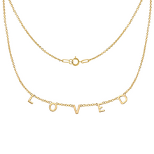Load image into Gallery viewer, LOVED Demi-Fine Letter Necklace in Gold and Silver
