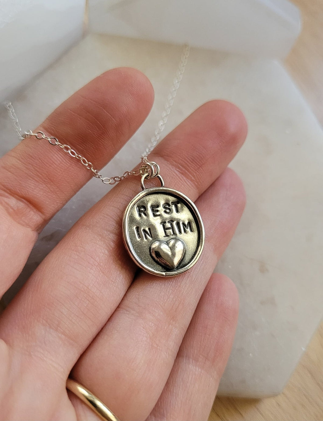 Rest In Him Necklace
