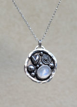 Load image into Gallery viewer, Moonstone Sterling Heart Necklace
