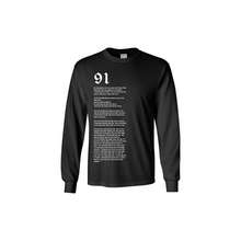 Load image into Gallery viewer, Psalm 91 LONG SLEEVE TEE- BLACK
