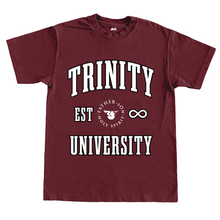 Load image into Gallery viewer, TRINITY UNIVERSITY T-SHIRT (BURGUNDY)
