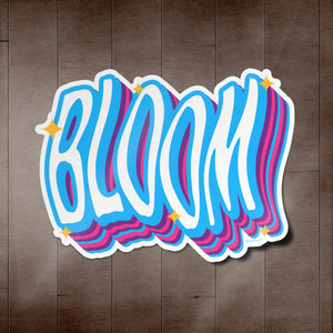 Bloom Vinyl Sticker (Blue/Purple)