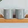 Grey 'Strong' Christian Mug Set of 2