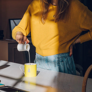 Yellow 'Joy' Mug