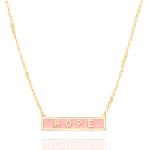 Load image into Gallery viewer, Hope Bar Necklace in Pink
