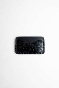 Black Alligator/Black Harness 3 Pocket