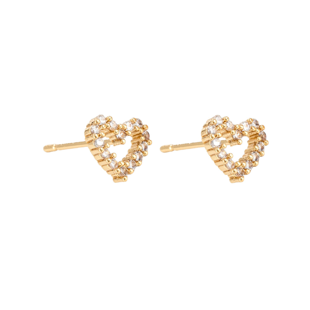 Love Endures Stud Earrings in Gold and Silver