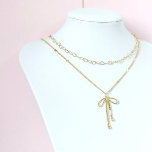 Golden Bow Necklace