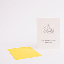 Load image into Gallery viewer, I Am Engraved On The Palm Of God&#39;s Hands - Girl&#39;s Greetings Card
