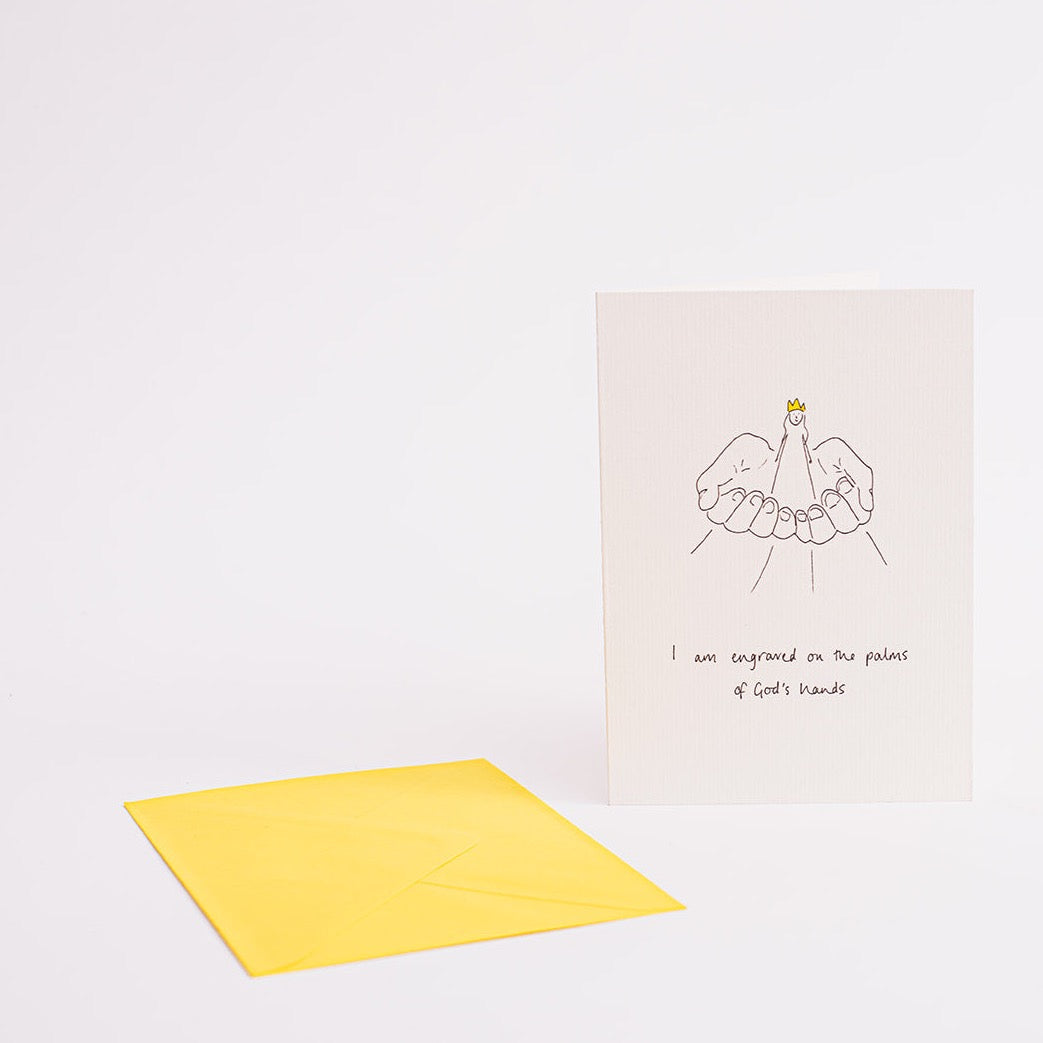 I Am Engraved On The Palm Of God's Hands - Girl's Greetings Card