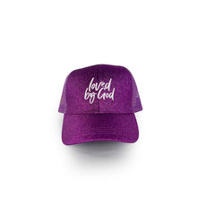 Load image into Gallery viewer, Loved by God Glitter Trucker Hats
