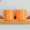 Orange 'Hope' Christian Mug Set of 2