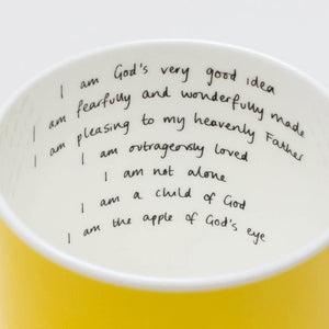 Yellow & Courageous Christian Mug Set