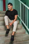 Black Leather Dress Sneakers