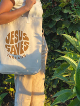 Load image into Gallery viewer, Jesus Saves Threads Tote Bag
