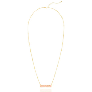 Faith Bar Necklace in Pink