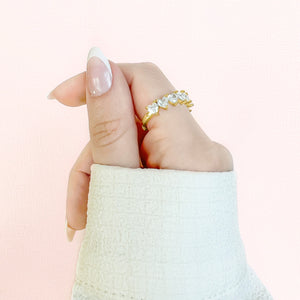 Faithful Hearts Adjustable Ring in Gold