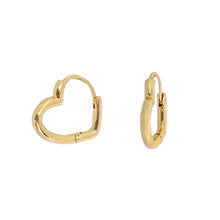 Load image into Gallery viewer, Mini Heart Huggies in Gold (Pre-Order)
