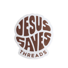 Load image into Gallery viewer, Jesus Saves Threads Logo Sticker
