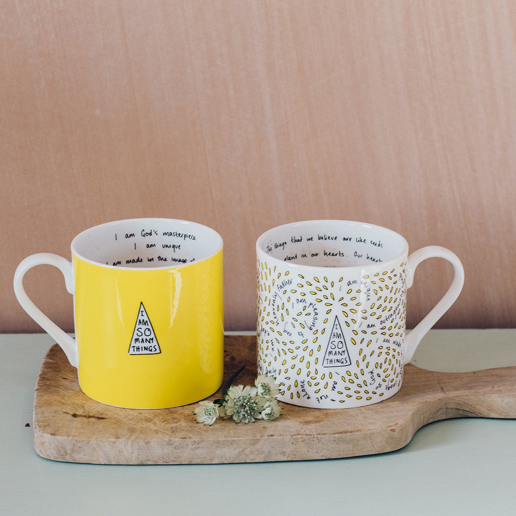 Yellow & Seeds Christian Mug Set